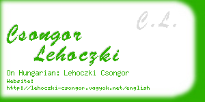 csongor lehoczki business card